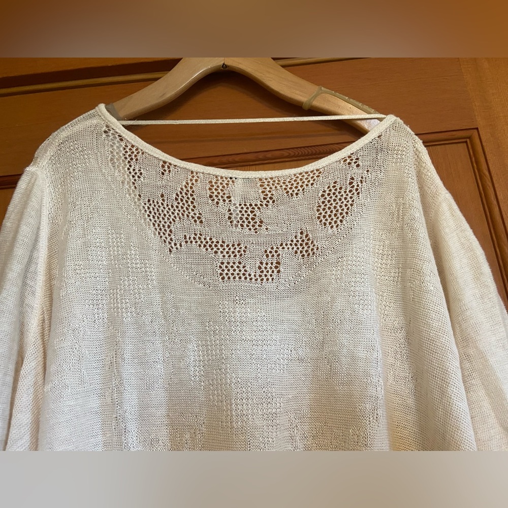 Free People Oversized Linen Knit Top - Picture 13 of 14